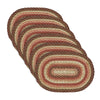 Mayflower Market Placemat Ginger Spice Jute Oval Placemat Set of 6 12x18