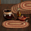 Mayflower Market Placemat Ginger Spice Jute Oval Placemat Set of 6 12x18