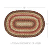 Mayflower Market Placemat Ginger Spice Jute Oval Placemat Set of 6 12x18