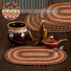 Mayflower Market Placemat Ginger Spice Jute Oval Placemat Set of 6 12x18