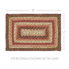 Mayflower Market Placemat Ginger Spice Jute Rect Placemat Set of 6 12x18