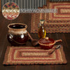 Mayflower Market Placemat Ginger Spice Jute Rect Placemat Set of 6 12x18