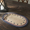 Mayflower Market Placemat My Country Oval Placemat Stencil Stars 13x19