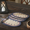 Mayflower Market Placemat My Country Oval Placemat Stencil Stars Set of 4 10x15