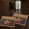 Mayflower Market Pot Holder Arlington Pot Holder with Pocket & Patchwork Star Set of 2 8x8