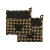 Mayflower Market Pot Holder Black Star Pot Holder Set of 2 8x8