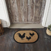 Mayflower Market Rug Down Home Rooster & Hens Coir Rug Oval 20x30