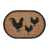 Mayflower Market Rug Down Home Rooster & Hens Coir Rug Oval 20x30