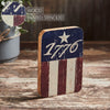 Mayflower Market Sign 1776 Flag Stripes Wooden Sign 7x5
