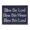 Mayflower Market Sign Bless The Lord Blue Wooden Sign 6x8x1.5