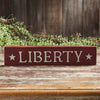 Mayflower Market Sign Burgundy Liberty Wooden Sign 3x14