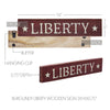 Mayflower Market Sign Burgundy Liberty Wooden Sign 3x14