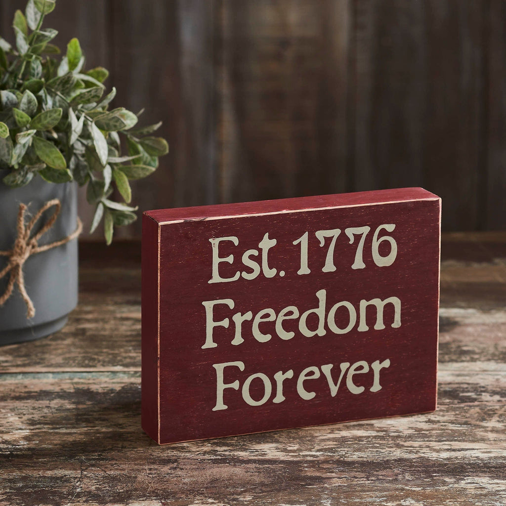 Freedom Table Sign Freedom Forever Wooden Sign 6x8x1.5
