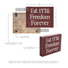 Mayflower Market Sign Freedom Forever Wooden Sign 6x8x1.5