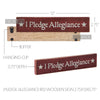 Mayflower Market Sign I Pledge Allegiance Red Wooden Sign 2.75x13