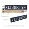 Mayflower Market Sign Navy Liberty Wooden Sign 3x14