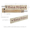 Mayflower Market Sign Stars & Stripes Wooden Sign 2.75x13