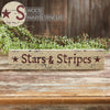 Mayflower Market Sign Stars & Stripes Wooden Sign 2.75x13