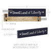 Mayflower Market Sign Sweet Land Of Liberty Blue Wooden Sign 2.75x13