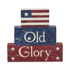 Mayflower Market Sign Vintage Old Glory w/ Flag MDF Block Sign 7.5x8x1.125