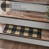 Mayflower Market Stair Tread Black Check Indoor/Outdoor Stair Tread Rect Latex 8.5x27