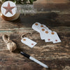 Mayflower Market Tag Faceted Barn Star Barnwood Paper Tag Barn Red 2.75x1.5 w/ Twine Set of 50