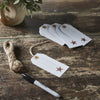 Mayflower Market Tag Faceted Barn Star Barnwood Paper Tag Barn Red 4.75x2.25 w/ Twine Set of 50