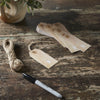Mayflower Market Tag Primitive Star Tea Stained Paper Tag Creme 3.75x1.75 w/ Twine Set of 50