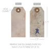 Mayflower Market Tag Primitive Star Tea Stained Paper Tag Navy 3.75x1.75 w/ Twine Set of 50