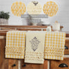 Mayflower Market Tea Towel Buzzy Bees Ruffled Tea Towel Set of 3 19x28