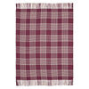 Eston Burgundy Tan Plaid Throw 50x60 - The Village Country Store 