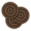 Mayflower Market Trivet Black & Tan Jute Trivet 15 inch Diameter Set of 3