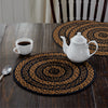 Mayflower Market Trivet Black & Tan Jute Trivet 15 inch Diameter Set of 3