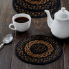 Mayflower Market Trivet Black & Tan Jute Trivet 8 inch Diameter Set of 3