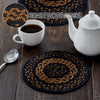 Mayflower Market Trivet Black & Tan Jute Trivet 8 inch Diameter Set of 3