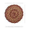 Mayflower Market Trivet Burgundy Tan Jute Trivet 8 Set of 3