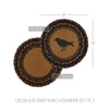 Mayflower Market Trivet Heritage Farms Crow Jute Trivet 8 inch Diameter Set of 3