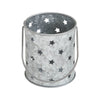 Mayflower Market Votive Candle Holder Votive Candle Holder w/ Punched Stars Galvanized 3.75x3.25x3.25