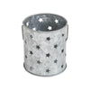 Mayflower Market Votive Candle Holder Votive Candle Holder w/ Punched Stars Galvanized 3.75x3.25x3.25