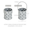 Mayflower Market Votive Candle Holder Votive Candle Holder w/ Punched Stars Galvanized 3.75x3.25x3.25