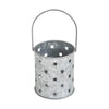 Mayflower Market Votive Candle Holder Votive Candle Holder w/ Punched Stars Galvanized 3.75x3.25x3.25