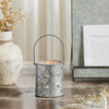 Mayflower Market Votive Candle Holder Votive Candle Holder w/ Punched Stars Galvanized 3.75x3.25x3.25