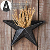 Mayflower Market Wall Hanging Faceted Metal Star Black Wall Hanging w/ Pocket 12x12