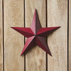 Mayflower Market Wall Hanging Faceted Metal Star Burgundy Wall Hanging 12x12