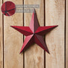 Mayflower Market Wall Hanging Faceted Metal Star Burgundy Wall Hanging 12x12