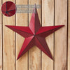 Mayflower Market Wall Hanging Faceted Metal Star Burgundy Wall Hanging 24x24