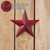 Mayflower Market Wall Hanging Faceted Metal Star Burgundy Wall Hanging 8x8