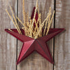 Mayflower Market Wall Hanging Faceted Metal Star Burgundy Wall Hanging w/ Pocket 12x12