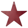 Mayflower Market Wall Hanging Faceted Metal Star Burgundy Wall Hanging w/ Pocket 12x12