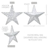 Mayflower Market Wall Hanging Faceted Metal Star Galvanized Wall Hanging w/ Pocket 12x12